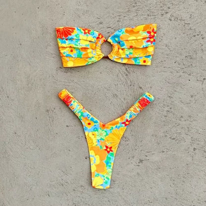 Micro Bikini Push up Women Swimsuits 2025 Sexy Female Swimwear Brazilian Bikini Set Thong Biquini Swim Suits Print Beachwear