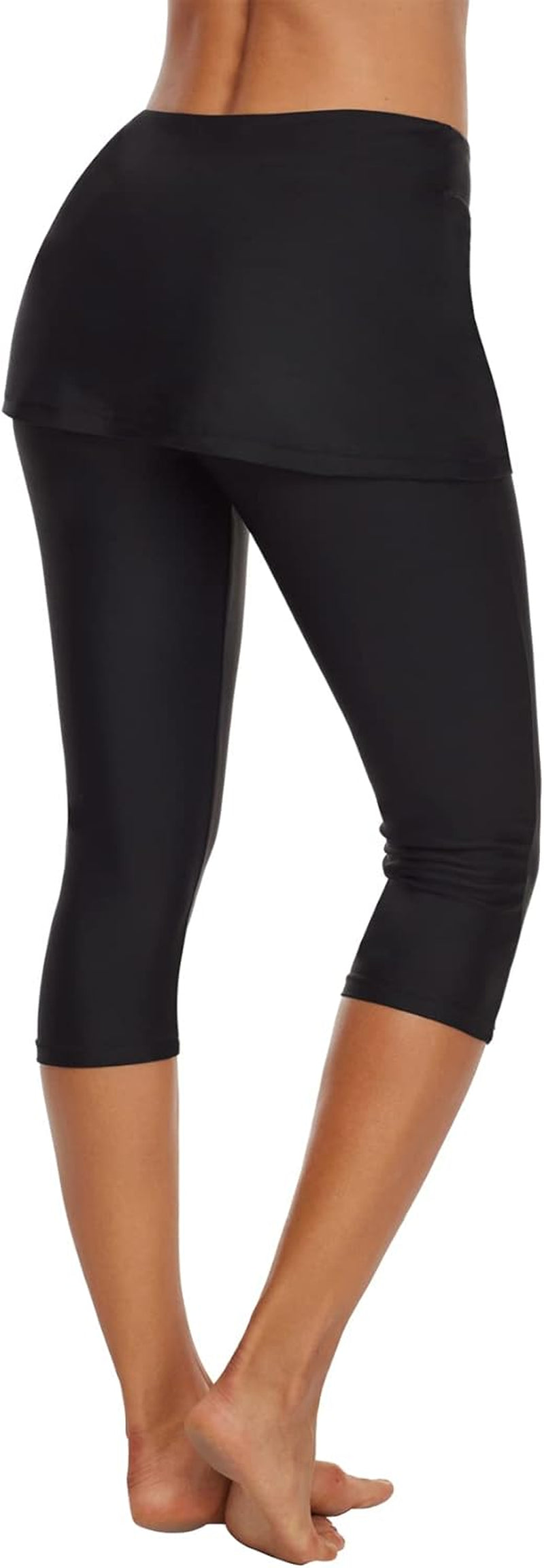 Swimming Water Pants Skirted Swim Shorts Cropped Capri Surf Leggings Wetsuit Pants UV Boardshorts for Women