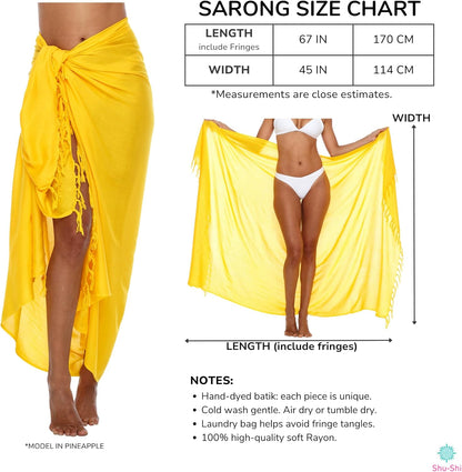 Sarong Wraps for Women Beach Cover up Skirt Swimsuit Wrap Pareo Coverups