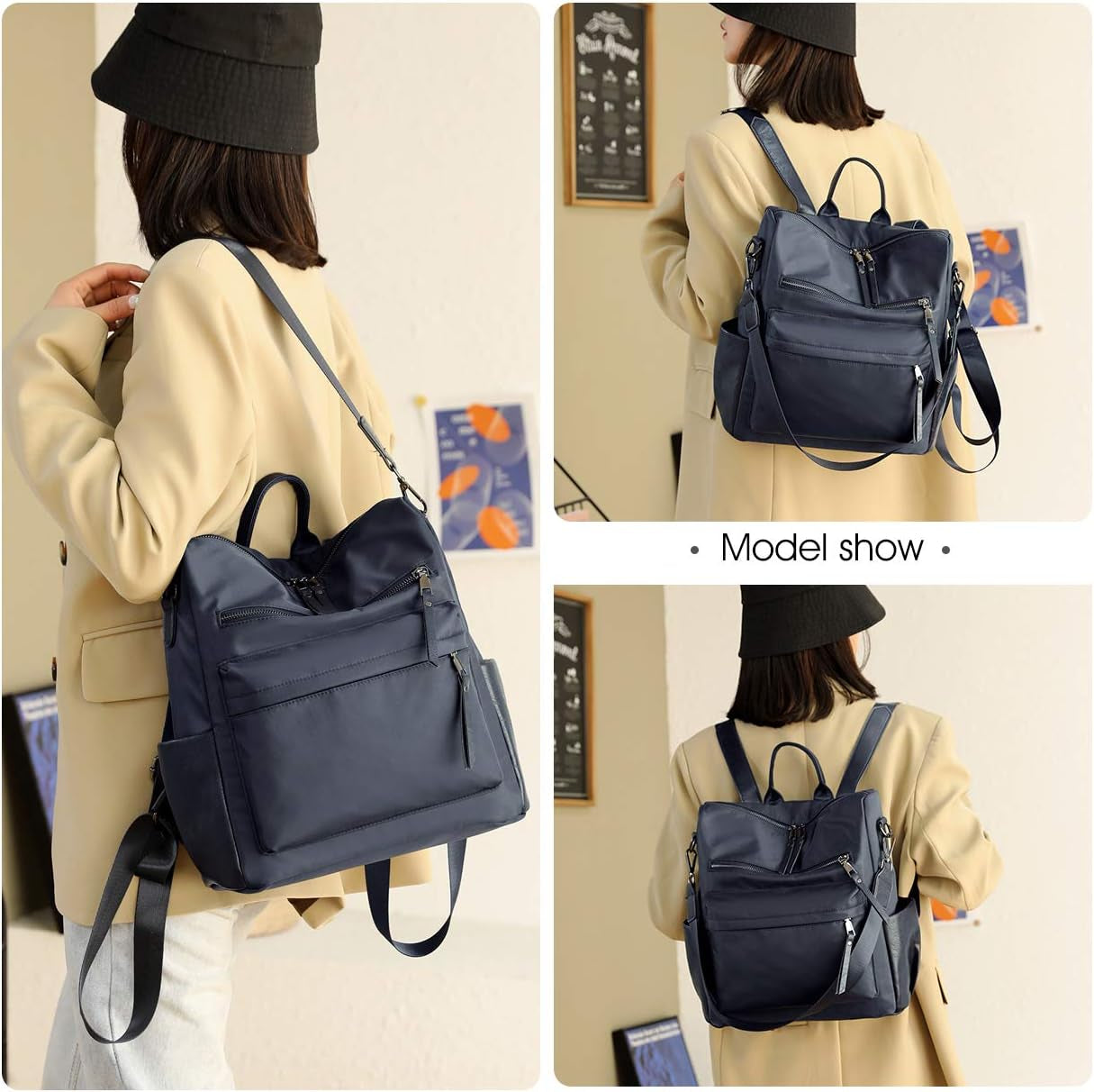 Women'S Fashion Backpack Purse Multipurpose Design Convertible Satchel Handbags Shoulder Bag Travel Bag