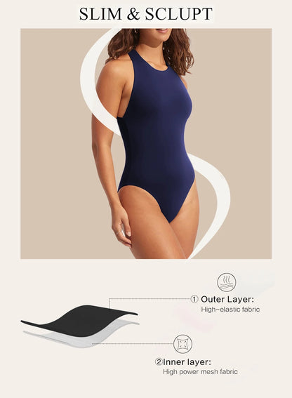 Women'S Removable Padded One Piece Swimwear Vacation Swimsuit Vintage Swim Suits Athletic Bathing Suit for Women